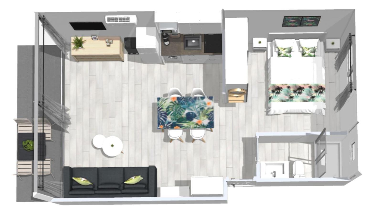 Roses Apartments Tropical Loft Vista Mar Lateral Eksteriør bilde